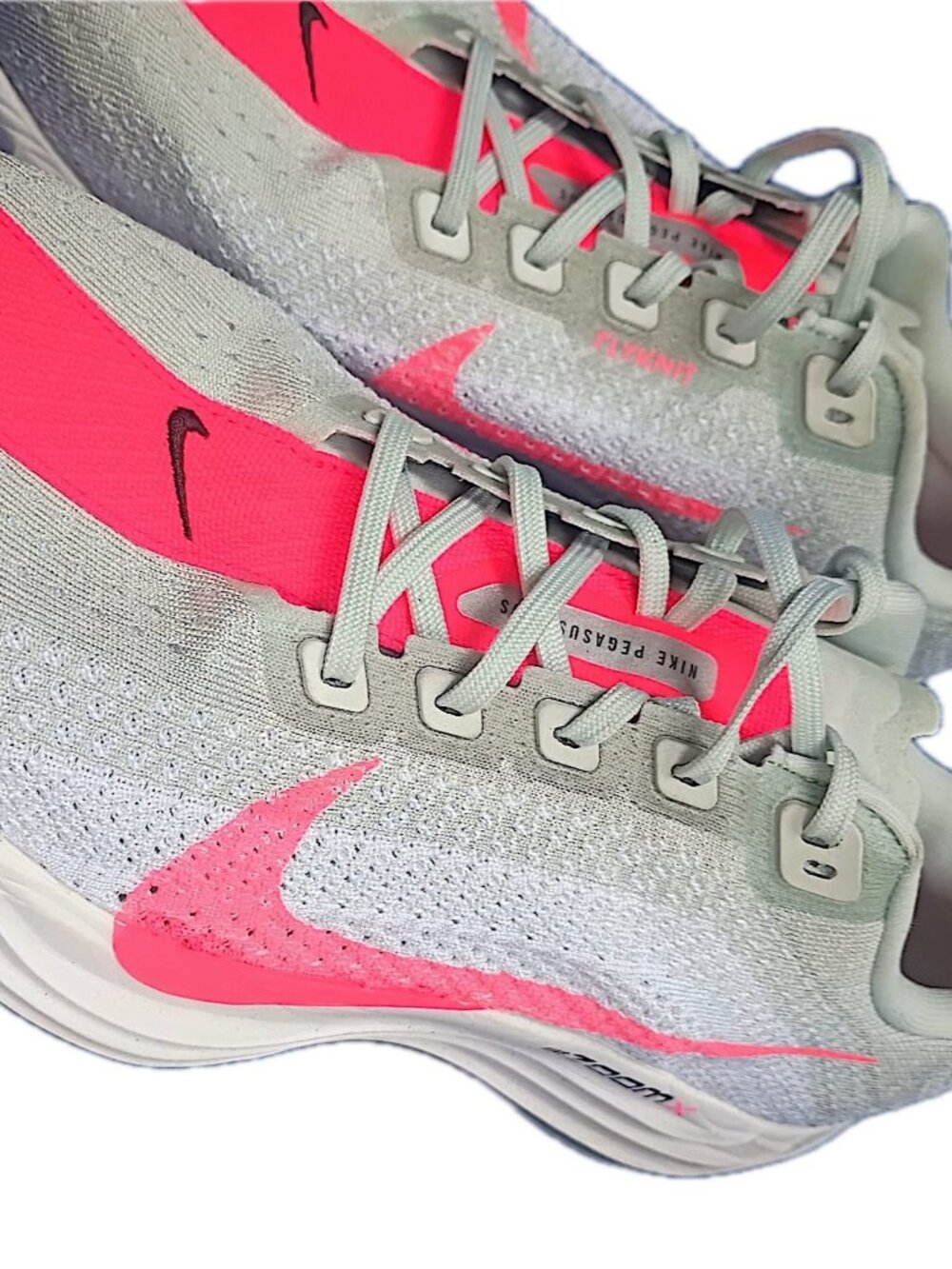 Nike Pegasus Plus ZoomX Flyknit Running Shoes Barely Grey Mens 9 Excellent
